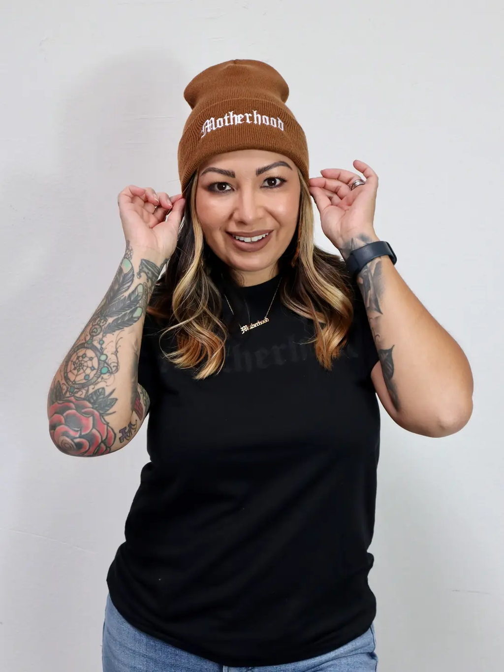 Motherhood Black on Black Tee