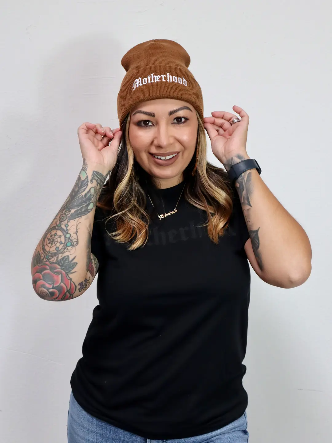 Motherhood Black on Black Tee