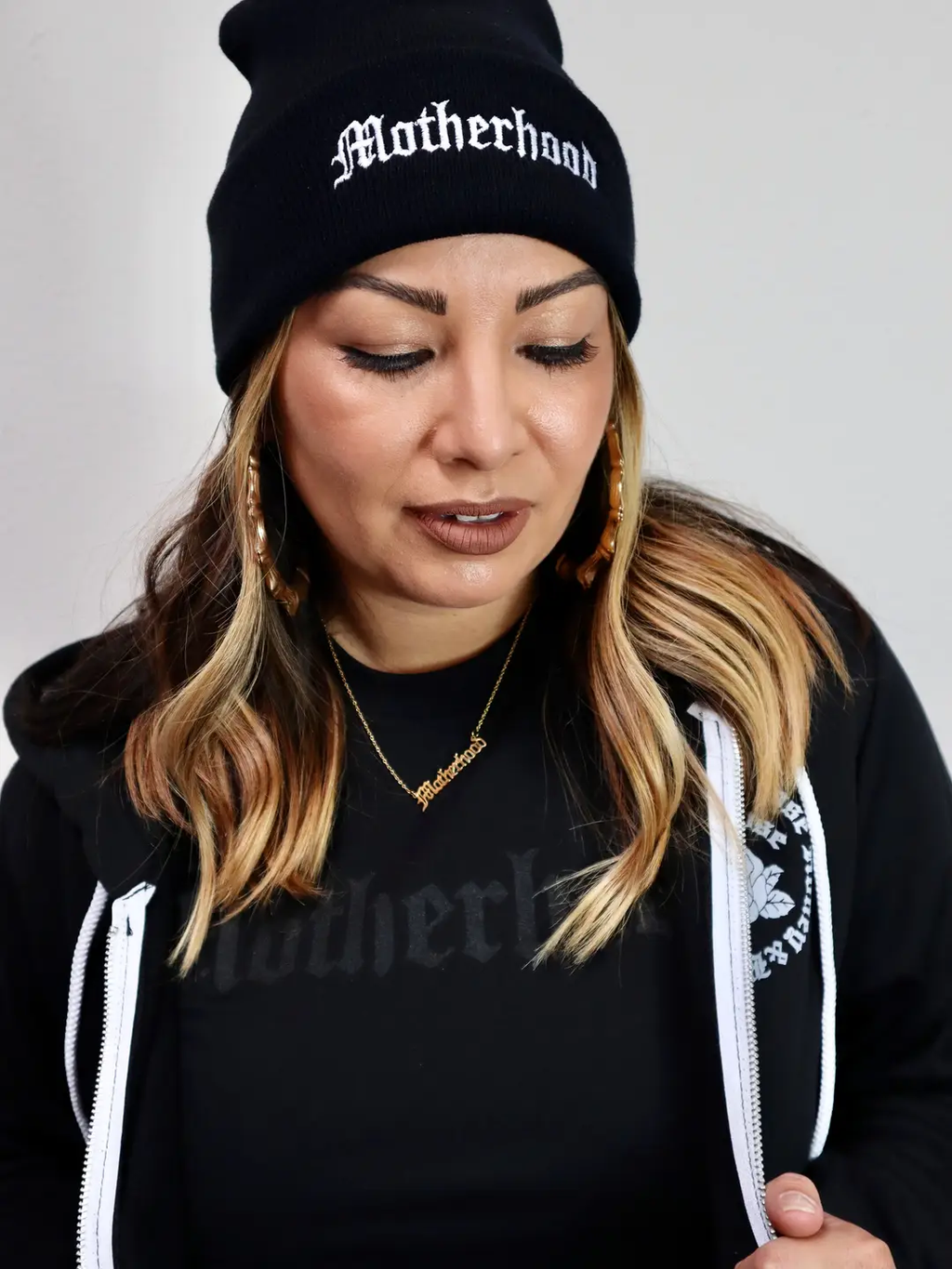 Motherhood Black on Black Tee