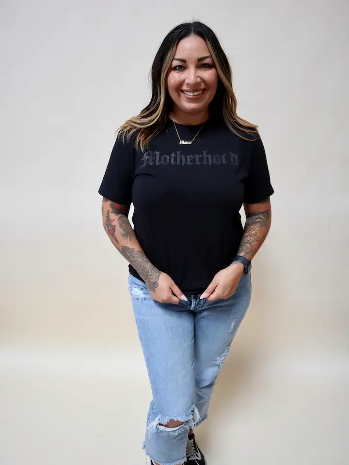 Motherhood Black on Black Tee